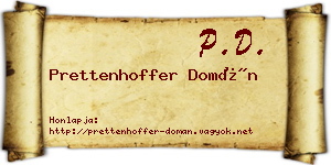 Prettenhoffer Domán névjegykártya